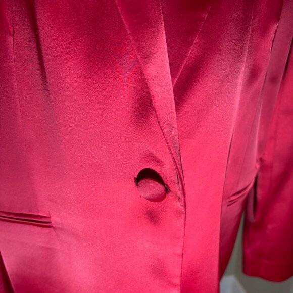 Alex Marie Red Satin Blazer Jacket - Picture 3 of 9